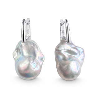 Сережки перли бароко Platinum — срібло 925 Сережки перли бароко Platinum — срібло 925