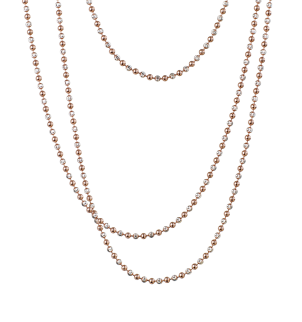 Ланцюжок Tiffany — срібло 925, рожева позолота