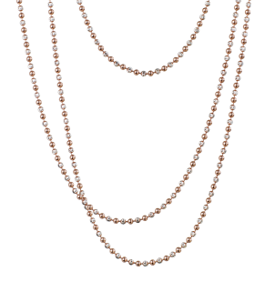 Цепочка Tiffany — серебро 925, розовая позолота