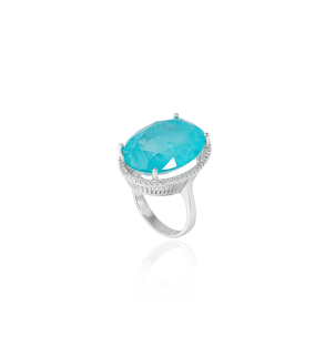 Срібна каблучка Charm L параіба lab 