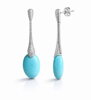 Сережки Elegant з бірюзою 12545