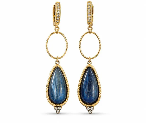 Сережки Water Sapphire з кіанітом 12610