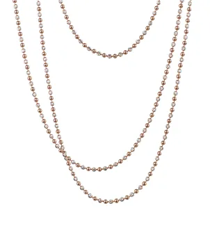 Цепочка Tiffany — серебро 925, розовая позолота