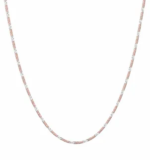 Ланцюжок снейк rose — срібло 925, рожева позолота