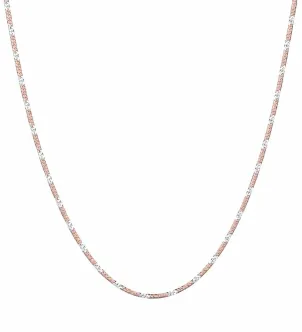 Цепочка снейк rose — серебро 925, розовая позолота