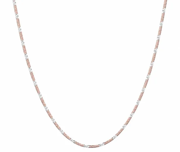 Ланцюжок снейк rose — срібло 925, рожева позолота