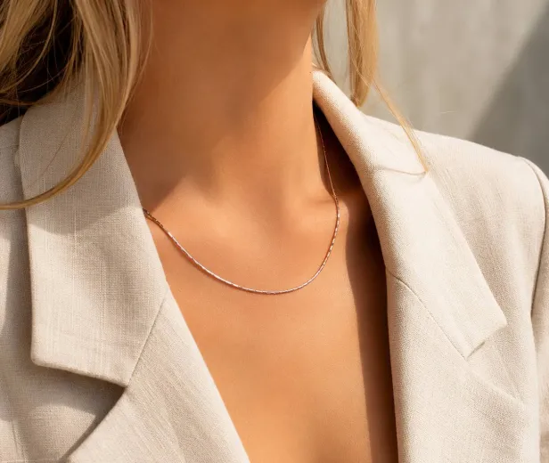Ланцюжок снейк rose — срібло 925, рожева позолота